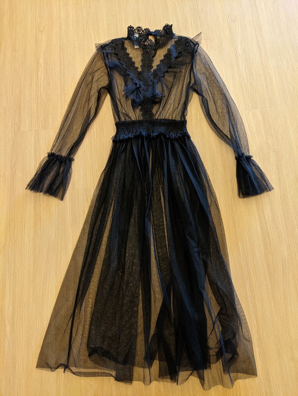 Sheer dress.